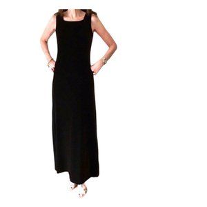 Rhapsody Vintage Black Velvet Maxi Dress Size: 10